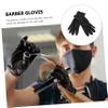 Anneome Black Gloves for Cleaning and Hair Dyeing Chemical Resistant Non-slip Reusable Elastic Hair Shampoo Barber Gloves view 2