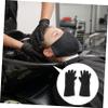 Anneome Black Gloves for Cleaning and Hair Dyeing Chemical Resistant Non-slip Reusable Elastic Hair Shampoo Barber Gloves view 4