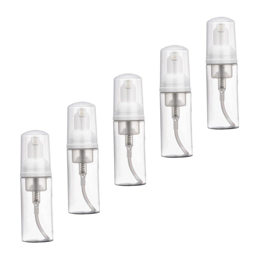 Baluue 5pcs Portable Foaming Pump Bottles Mousse Dispenser for Home and Use Dispenser for Skincare and Toiletries