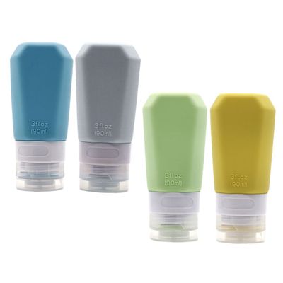 Baluue Multi-function Silicone Bottles 4 Pack Travel Bottles Airtight Dispensing for Toiletries Cosmetics