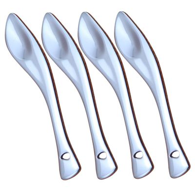 Baluue Facial Cream Spoons Set of 4 Women's Cosmetic Applying Tools No Non-scent Sturdy Metal