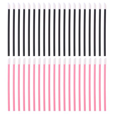 Baluue 200pcs Lip Brush Applicators for Makeup Practical Plastic Lipstick Brushes Pink Black for Professional Home Use Easy to Carry for Travel and Work