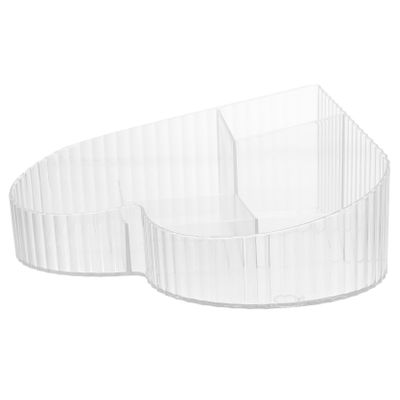 WHAMVOX Heart Shaped Compartment Makeup Organizer Box for Desktop Storage