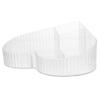 WHAMVOX Heart Shaped Compartment Makeup Organizer Box for Desktop Storage view 1