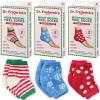 Dr. Frederick's Original Moisturizing Fuzzy Heel Socks - 3 Pairs - Cozy Gel-Lined Sleep Socks for Women & Men - Soothing Dry, Cracked Feet - Cracked Heel Repair (Holiday Special Edition) view 1