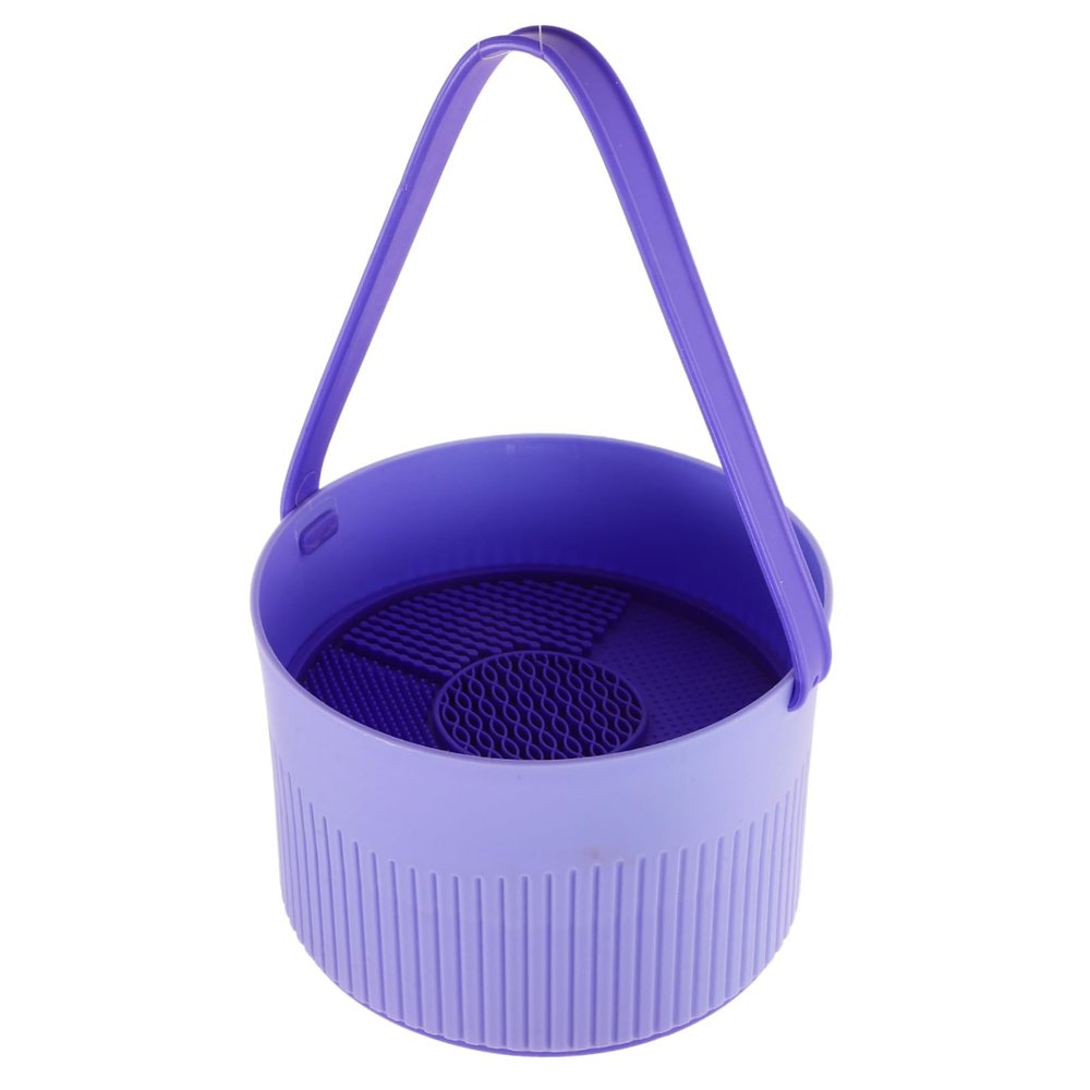 Cabilock Portable Makeup Brush Cleaning Bowl Silicone Makeup Cleaner for Efficient Removal of Powder and Residue for Daily Use Compact and Stylish Design