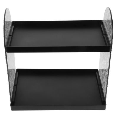 ANDRESLAD Bathroom Skincare Organizer Makeup Holder for Stylish Transparent Grey Design Space-Saving Vanity Organizer for Home Use