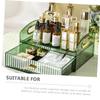FOYTOKI Cosmetic Storage Box Drawer Makeup Organizer Desktop Organizer Lipstick Storage 4 Sections Silver view 2