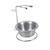 FRCOLOR Men's Shaving Stand Bowl Razor Brush Holder Stand Stainless Steel Shaving and Bowl view 1