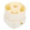 ABOOFAN 360degree Makeup Brush Storage Bucket Rotating Makeup Organizer Drawer Brush Holder for Vanity Creamy White view 1