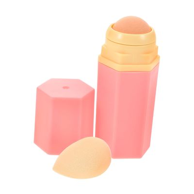 NOLITOY Volcanic Stone Oil Absorbing Roller Ball Lightweight Dual-head Design for Oily Skin Portable Face Roller for Makeup Freshness Elegant Pink Facial Tool