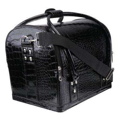 FRCOLOR Large Capacity Makeup Case Box Organizer for Cosmetics Travel Toiletries Bag Straps