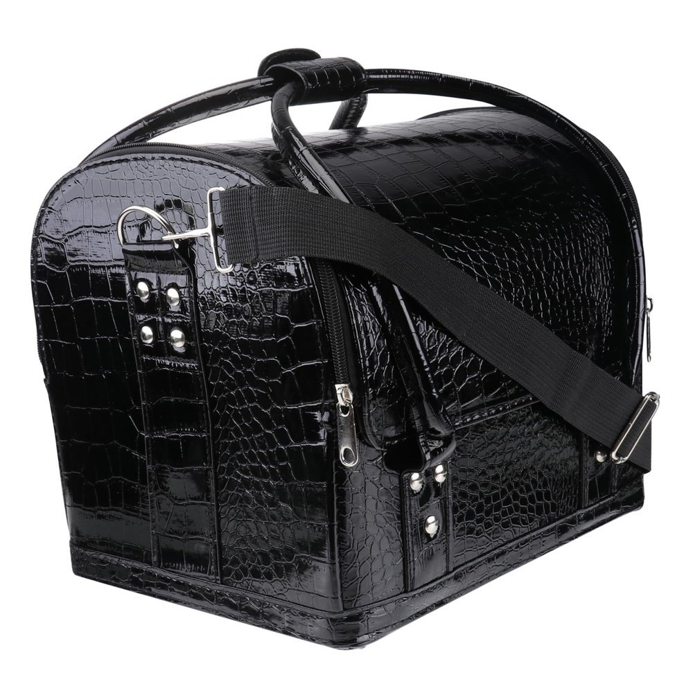FRCOLOR Large Capacity Makeup Case Box Organizer for Cosmetics Travel Toiletries Bag Straps