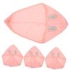 OHPHCALL 4pcs Coral Fleece Quick-Drying Hair Wrap Towels Super Absorbent Soft Head Towels for Fast Drying for Curly Long Hair Pink Bunny Ears Design view 1