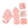 OHPHCALL 4pcs Coral Fleece Quick-Drying Hair Wrap Towels Super Absorbent Soft Head Towels for Fast Drying for Curly Long Hair Pink Bunny Ears Design view 3