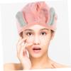 OHPHCALL 4pcs Coral Fleece Quick-Drying Hair Wrap Towels Super Absorbent Soft Head Towels for Fast Drying for Curly Long Hair Pink Bunny Ears Design view 4