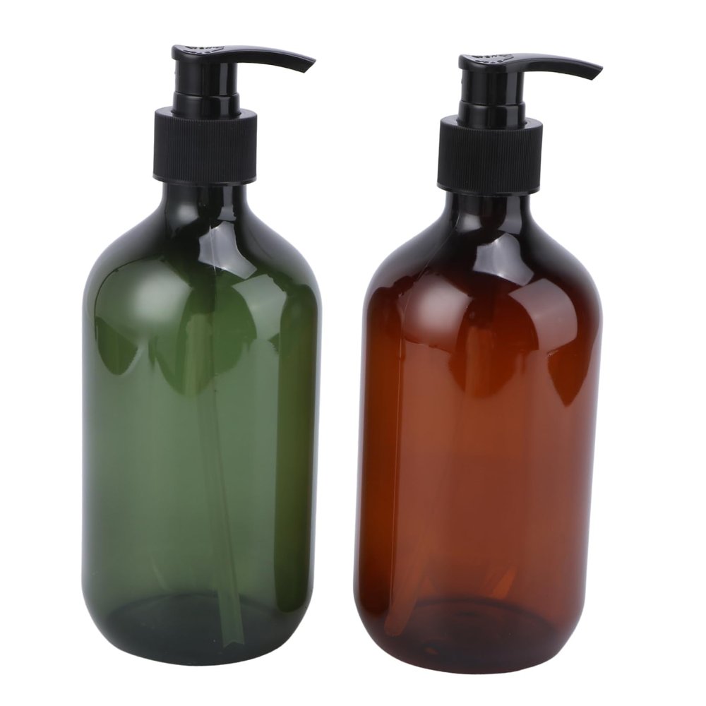 SOESFOUFU 2pcs Empty Lotion and Shampoo Bottles Screw Pump Reusable Cream Containers for Bath Home and Hotel Use