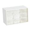 Baluue Cosmetic Storage Box Makeup Organizers White Makeup Organizer Drawers Sections view 1
