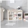 Baluue Cosmetic Storage Box Makeup Organizers White Makeup Organizer Drawers Sections view 2