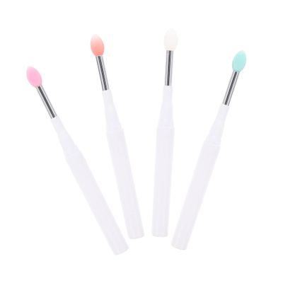 Baluue 4pcs Silicone Lip Brush Makeup Brushes Lip Cover Eyeshadow Applicators Makeup Accessories