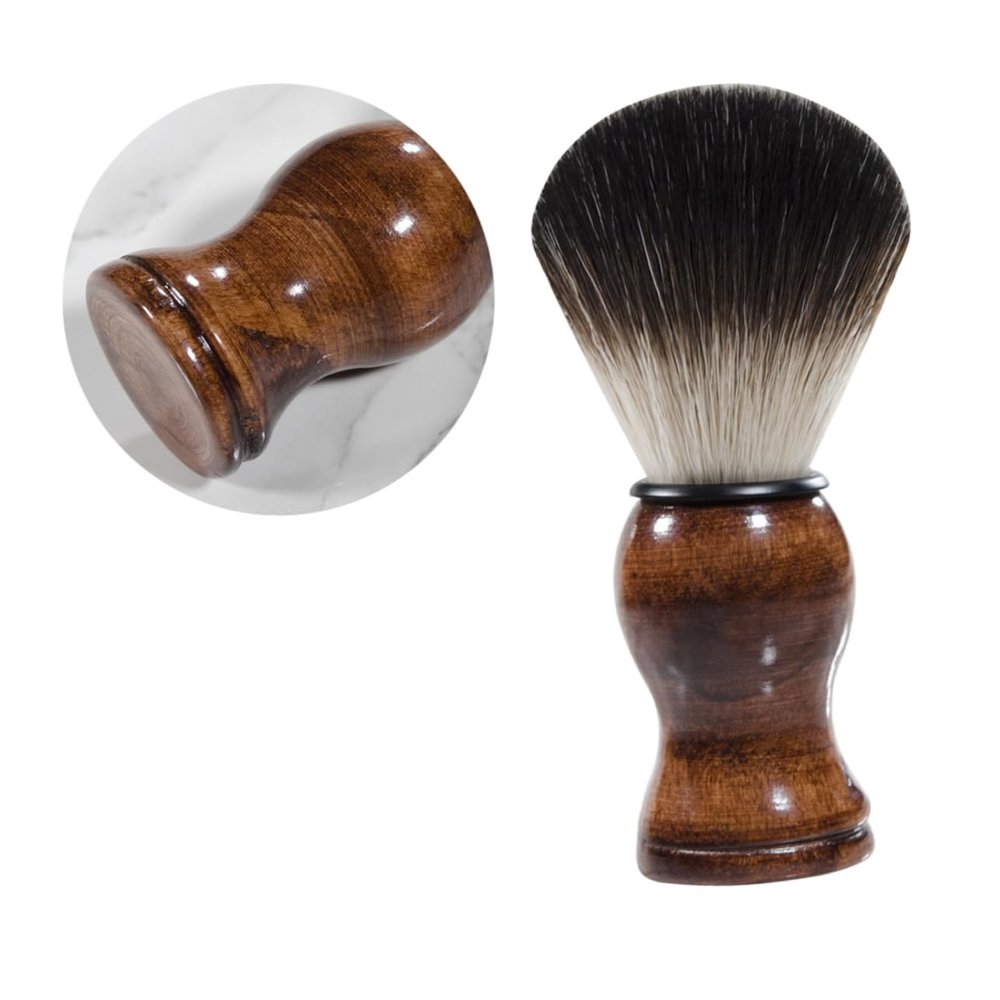 BELLIFFY Portable Beard Cleaning Brush Soft Nylon Shaving Brush for Men Skin-friendly Facial Grooming Tool Compact Design for Travel and Daily Use