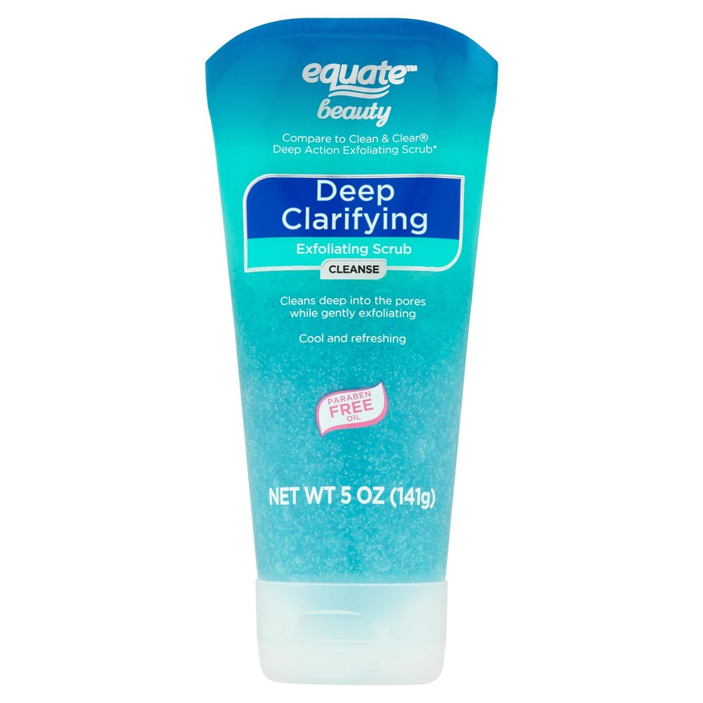 Equate Deep Clarifying Exfoliating Scrub, 5 oz and card gift Maker Explorador