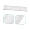 Healeved Acrylic Wall Mounted Wig Hanger for Hair Extensions Storage White view 3