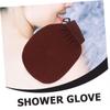 HAPINARY Deep Exfoliating Glove Body Scrubber Gentle Skin Exfoliator Mitt for Sensitive Skin Reusable Bath Mitten Faux Fiber Material view 3