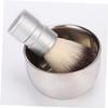BELLIFFY 2pcs Kit Beard Grooming Kit for Men Nylon Beard Brush Stainless Steel Bowl view 3