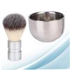 BELLIFFY 2pcs Kit Beard Grooming Kit for Men Nylon Beard Brush Stainless Steel Bowl view 4