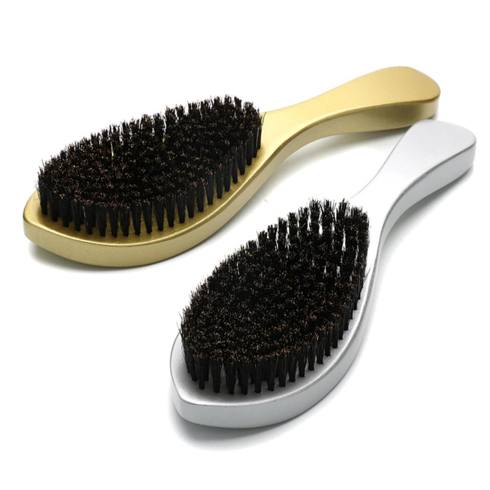 BELLIFFY Long Wooden Handle Beard Brush with Boar Bristles for Men Ergonomic Design Beard Grooming Tool Accessory Random Color