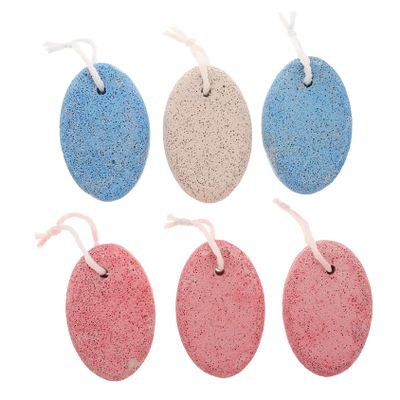 BIUDECO 6pcs Pumice Stones for Feet and Hands Dual-Sided Exfoliating Foot Files for Dead Skin and Callus Removal Ergonomic Design for Easy Handling Massage Tool Mixed Colors