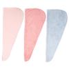 AUTSUPPL 3pcs Quick Drying Hair Towel Caps Absorbent Bath Dryer Hats for Women Lightweight Coral Fleece Red Blue Fast Hair Drying Anti-frizz Protects Clothes view 1