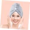 AUTSUPPL 3pcs Quick Drying Hair Towel Caps Absorbent Bath Dryer Hats for Women Lightweight Coral Fleece Red Blue Fast Hair Drying Anti-frizz Protects Clothes view 4