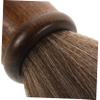FRCOLOR 107g Broken Hair Removal Brush for Hair Salons Ergonomic Neck Duster Cleaning Brush Wooden Handle Fibers and Tidy view 3