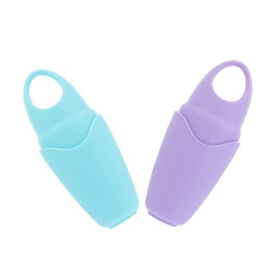 HONMEET 2pcs Silicone Facial Ice Mold for Eye Puffiness Relief Portable Face Massage Roller Compact Ice Compress Tool for Morning Swelling and Pore Shrinking