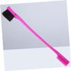 FRCOLOR 3pcs Professional Eyebrow Brush and Comb Grooming Tool Soft Touch for Women Rosy view 2