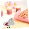 Healeved 2sets Diy Makeup Nail Art Palette Stainless Steel Mixing Plates Spatulas view 2