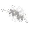 Baluue Flower Elements Hair Comb Rhinestones and Elegant Wedding Hair Accessory for Brides and Bridesmaids for Celebrations and Special Occasions view 1
