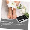 BELLIFFY Ergonomic Nail Clipper Nail Trimmer Manicure File Cutters for Thick Non-Slip Handle Rustproof view 3
