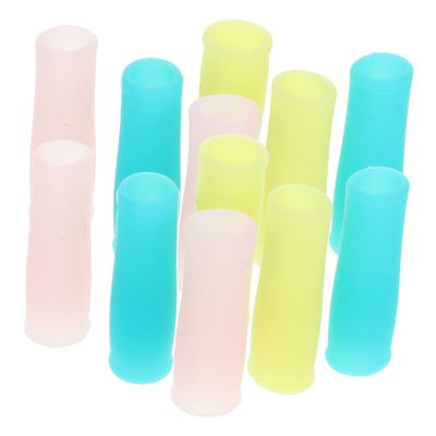 FOYTOKI Silicone Nail Cutter Handle Cover 12pcs Cuticle Scissor Handle Sleeves Non-slip and Durable
