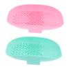 IWOWHERO 2pcs Makeup Brush Cleaning Mat Lightweight Portable Makeup Brush Scrubber for Home Travel Easy to Use Cleansing Pads Colors view 1