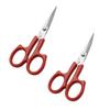 HAPINARY 2pcs Stainless Steel Facial Hair Scissors for Precision Trimming Curved and Straight Design for Eyebrows and Beard Grooming Lightweight Beauty Tool for Men and Women view 1
