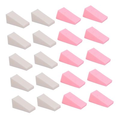 HONMEET 50pcs Mini Makeup Sponges and Wedge Shape Dual Wet Dry Use Soft and Foundation Puff for Home and Salon Makeup Applications