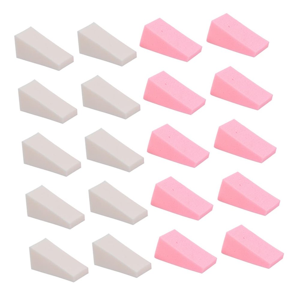 HONMEET 50pcs Mini Makeup Sponges and Wedge Shape Dual Wet Dry Use Soft and Foundation Puff for Home and Salon Makeup Applications