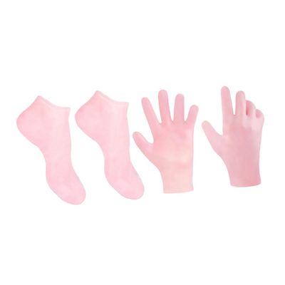 Healeved 1set Moisturizing Removing Socks Gloves Foot Care Treatment for Dry Skin Easy to Use Nourishing Comfortable for Softening Feet and Hands
