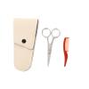 minkissy Men Stainless Steel Beard Scissors and Nose Hair Trimmer Set with Travel Bag Safe Durable Grooming Tools for Facial Hair and Eyebrow Care view 1