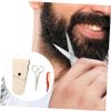 minkissy Men Stainless Steel Beard Scissors and Nose Hair Trimmer Set with Travel Bag Safe Durable Grooming Tools for Facial Hair and Eyebrow Care view 2