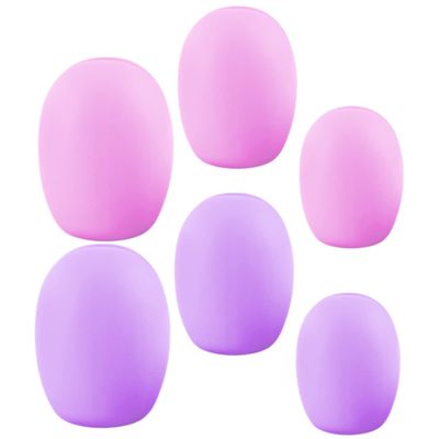 Baluue 6pcs Silicone Makeup Brush Sleeves Travel Makeup Brush Cover Covers for Holder