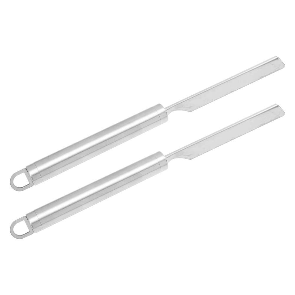FOYTOKI 2pcs Hair Removal Blades Racks for Stainless Steel Shaving Knife Double Sided Hair Scraper Pig Remover